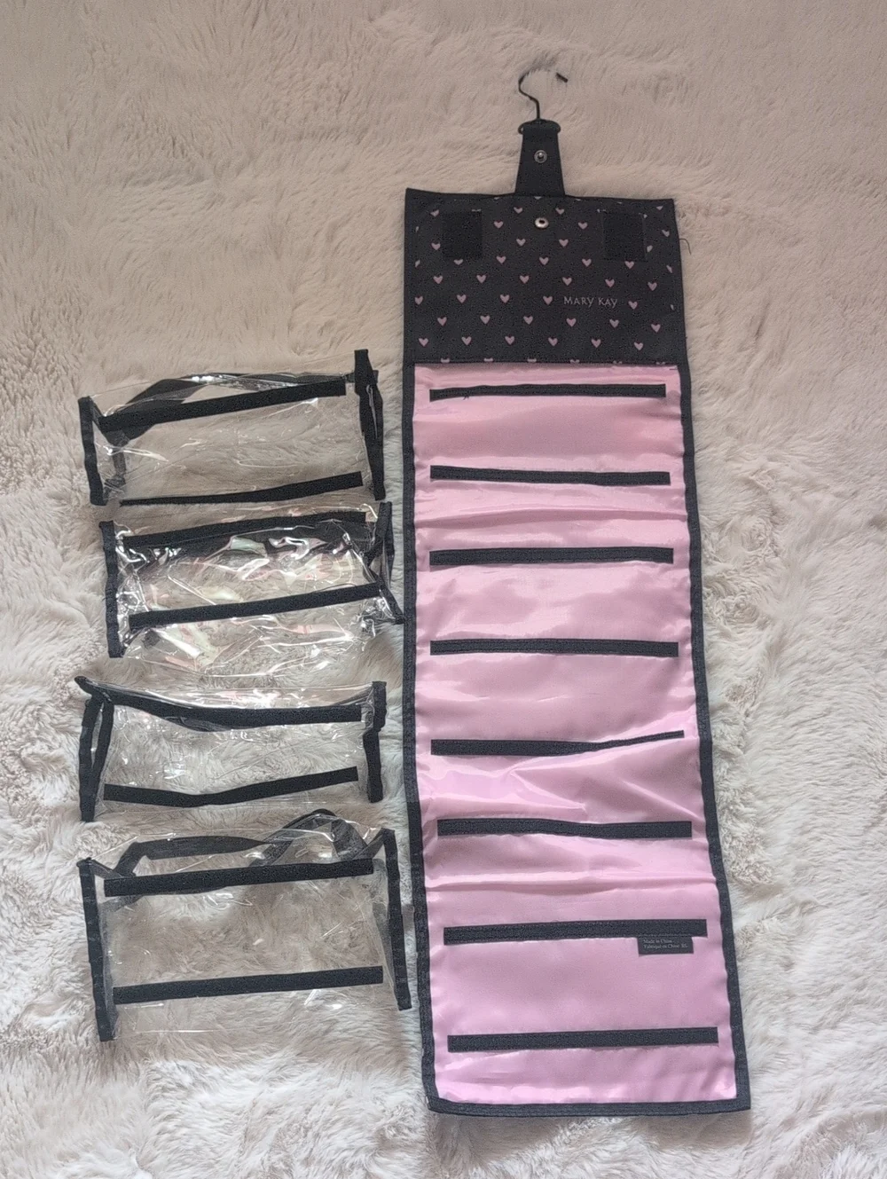 Mary Kay Pink & Black Hanging Cosmetic Organizer
